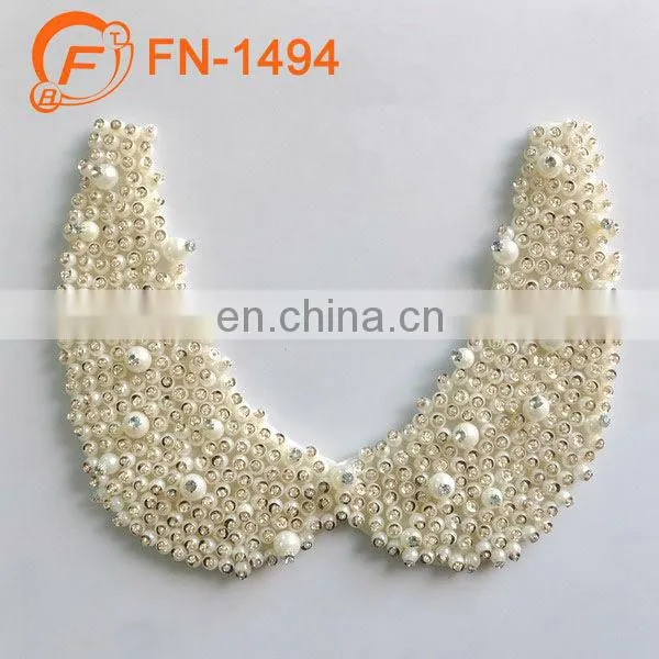 elegant ladies clothing decoration crochet pearl beads trim