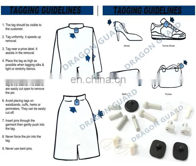 NEW rf hard tag, eas rf 8.2mhz tags, anti-theft clothing tags the best eas product