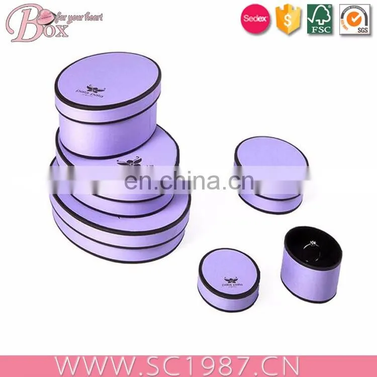Oval magic purple box with lid