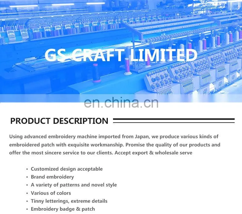Custom Self-Adhesive On Or Iron On Embroidery Patch/Sticker Ptach