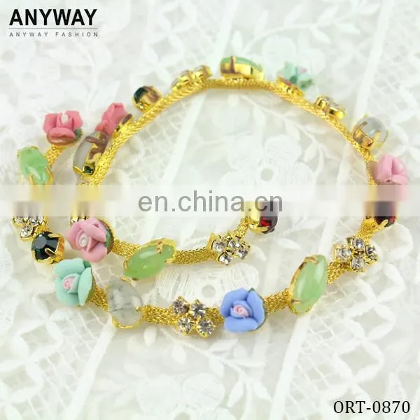 fashion golden braid sequins tape design
