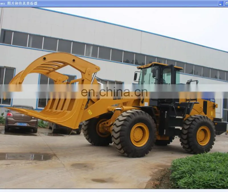 5ton Engineering Heavy Machinery wheel loader with log fork
