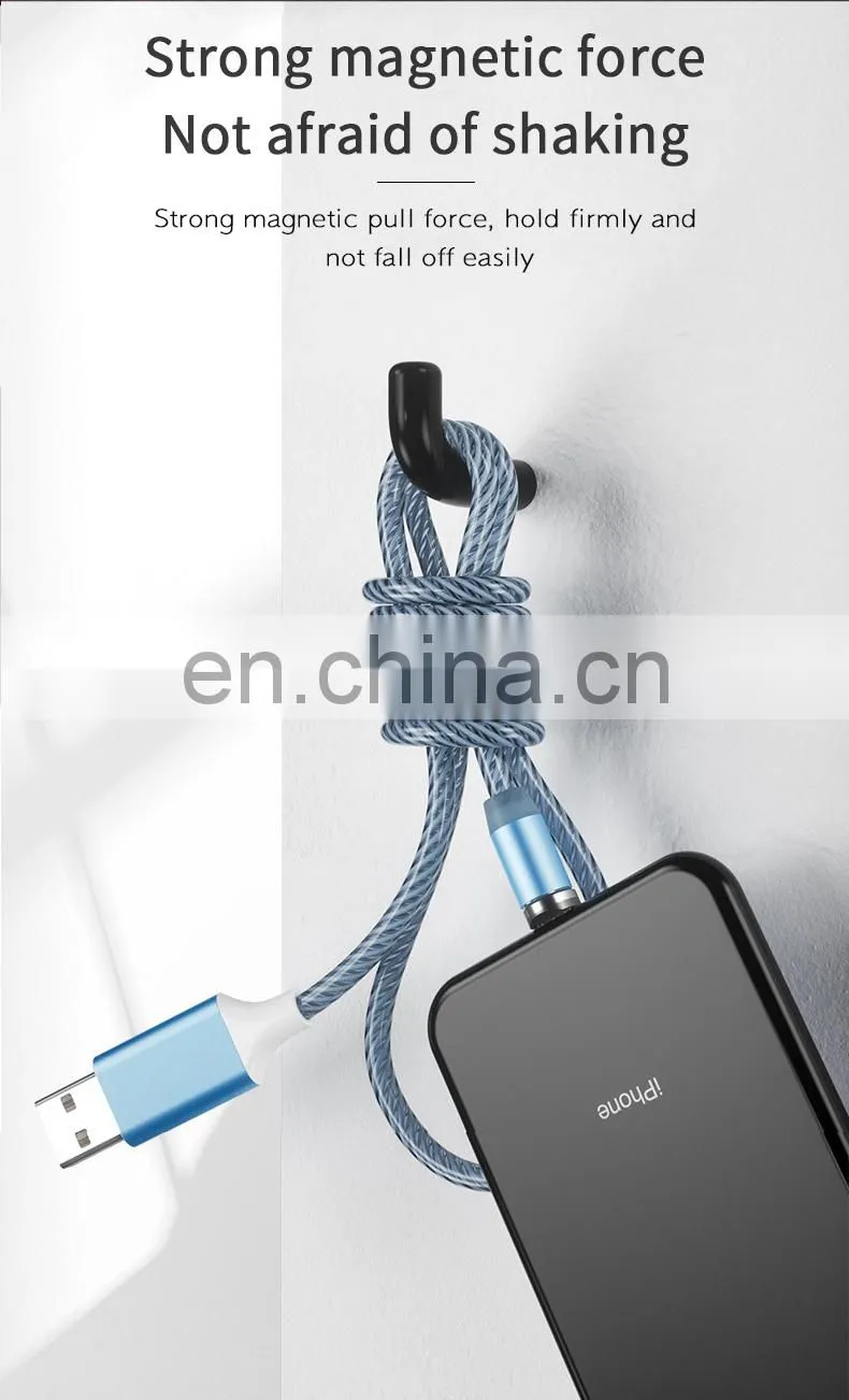Golden SKY Colorful data line Newest 2020 shenzhen Fast Charging Line Nylon 1m Mobile Phone magnetic suction shenzhen data line