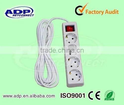 2016 New style wholesale 250V 3/4/5ways electric sockets with switch