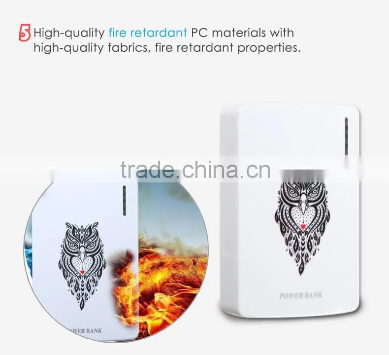 2016 New Quick Charge Portable Smart Dual USB Power Bank 9000mah