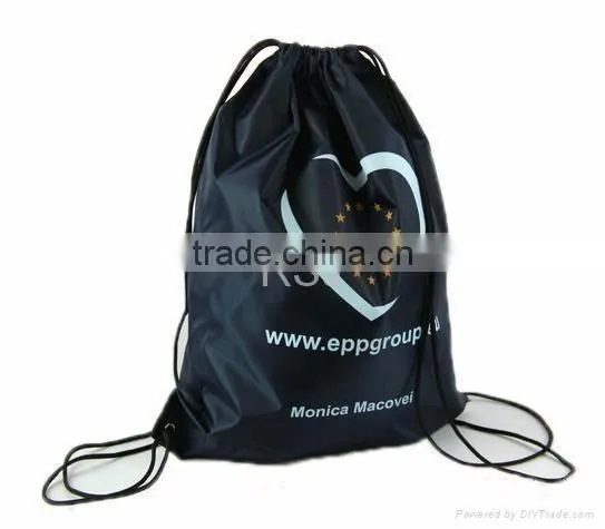 Promotional heavy duty polyester Drawstring backpack