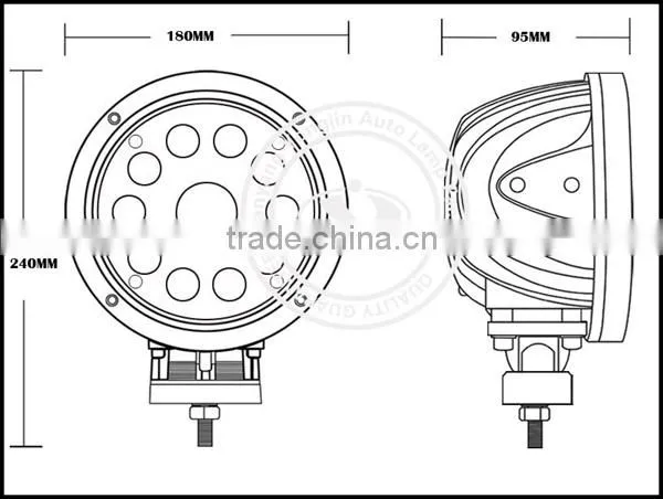 Hight brightness led working light for car 60W led work light
