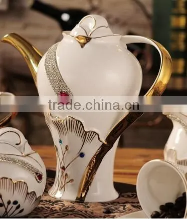Moroccan Fine Porcelain Coffee Set Tea Set