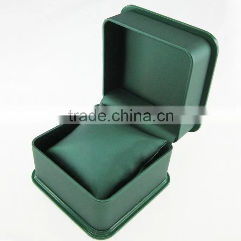 Luxury Lacquer Green Wooden Watch Gift Packaging Display Box Faux Leather lining