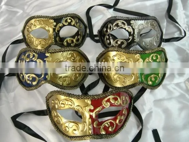 Cosplay party mask predator mask Gold and Silver party popper and mask