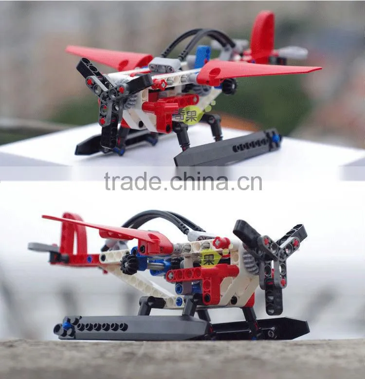 Decool bricks Airplane 116pcs Transport Series Helicopter Seapland Model Building Block Sets Educational DIY Toys for children