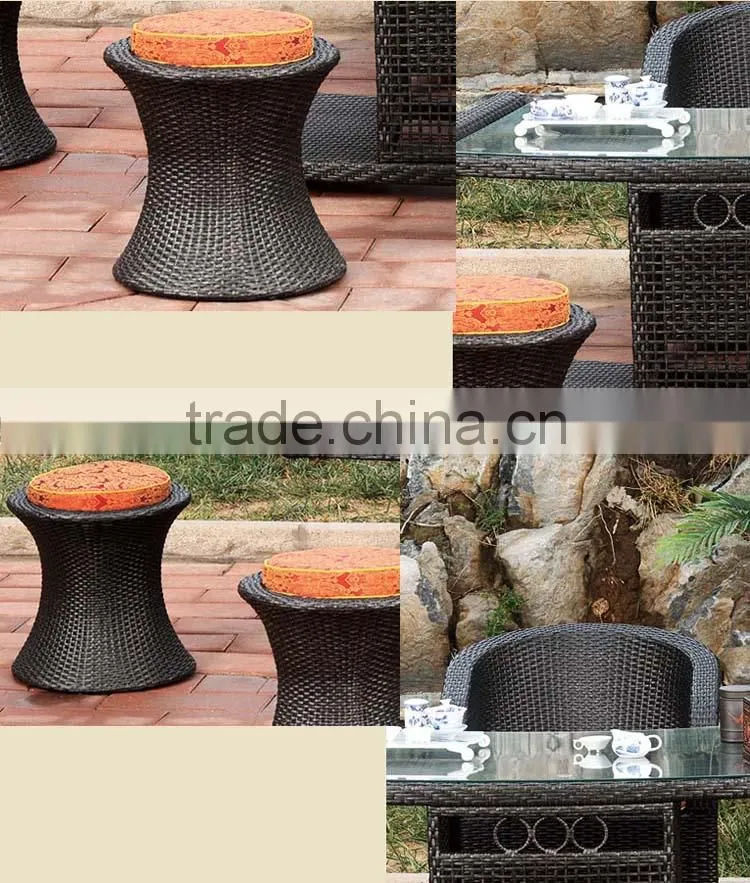 Garden Wicker Furnitures Round Shaped Outdoor Synthetic Plastic Rattan Furniture