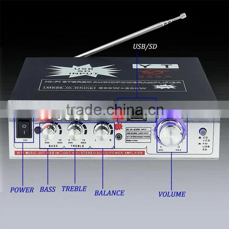 amplifier optic YT-329A /remote control mp3 player