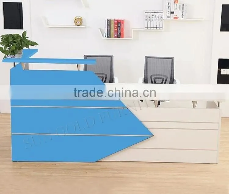 Simple office reception desk counter tufted reception desk design (SZ-RTB012-1)