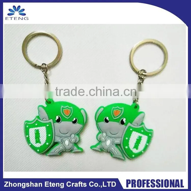 Promotion gifts away custom design soft rubber keychain for anniversary