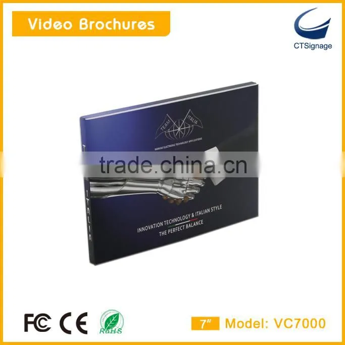 7 inch tft lcd screen sexy video books booklets brochures business cards displays vc7000
