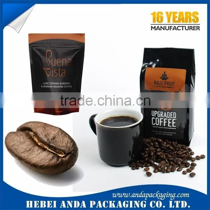 Gravure Printing Glossy Coffee Wrapper/Coffee Bean Packaging Bags/ Aluminum Foil Stand up Pouch for Drip Coffee Bag
