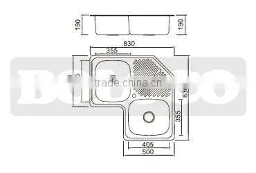 stainless steel sink,wash bowl,stainless steel corner sink BL-866