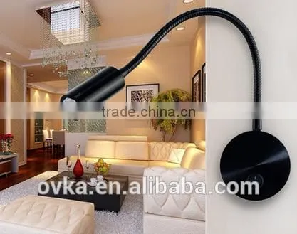 Hotel Bedside Reading Light/ LED Reading Lamp with Flexible Gooseneck