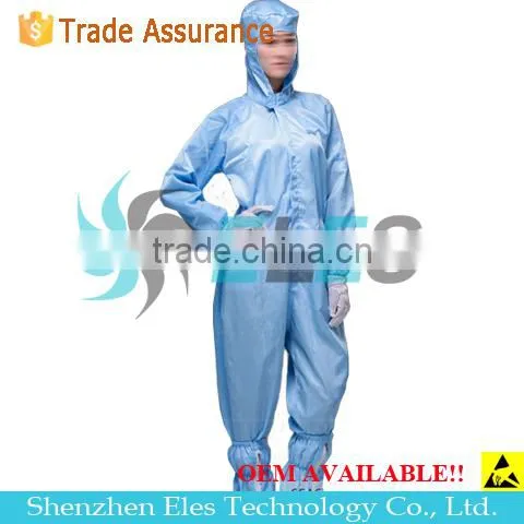 Customization Available 5mm Grid Cleanroom Antistatic ESD Garment