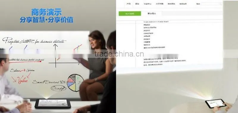 The World's first Android 4.4 tablet projector with 50LM upto 100inch screen