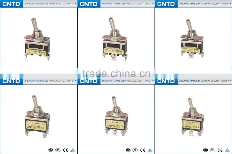 CNTD manufacturer Miniature Toggle Switch with CE approval 3 Pins Toggle Switch ON-ON C512B