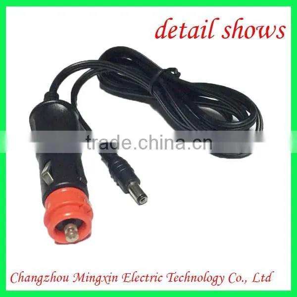 Hot sell universal 12v car cigarette lighter with cable led light socket car adapter plug