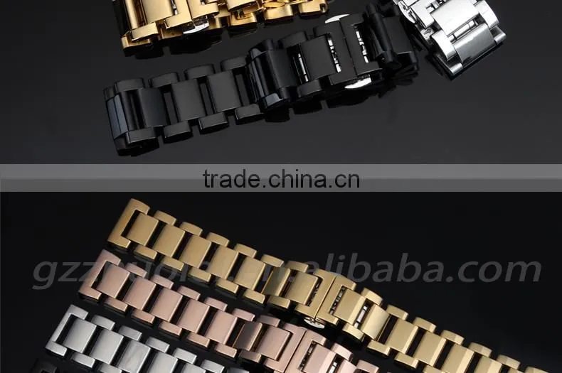 18|20|21|22mm high quality imported stainless steel watch bracelet with fashionable buckle Wholesale 3PCS