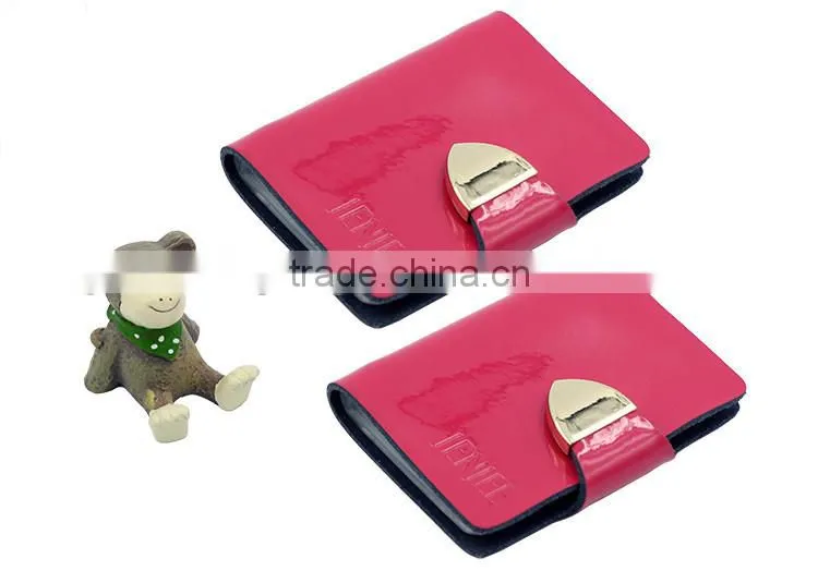 High quality PU holder transparent inner sheeve PVC card holder