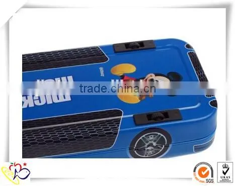 tin personalized pencil box, metal tin pencil box with wheels manufacturer