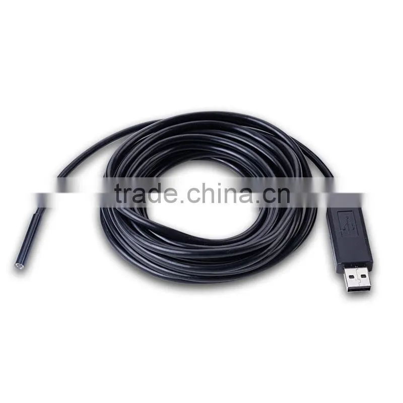 Mini USB Waterproof 5.5mm Inspection Camera with 5m Cable 6 LEDs Lights Endoscope