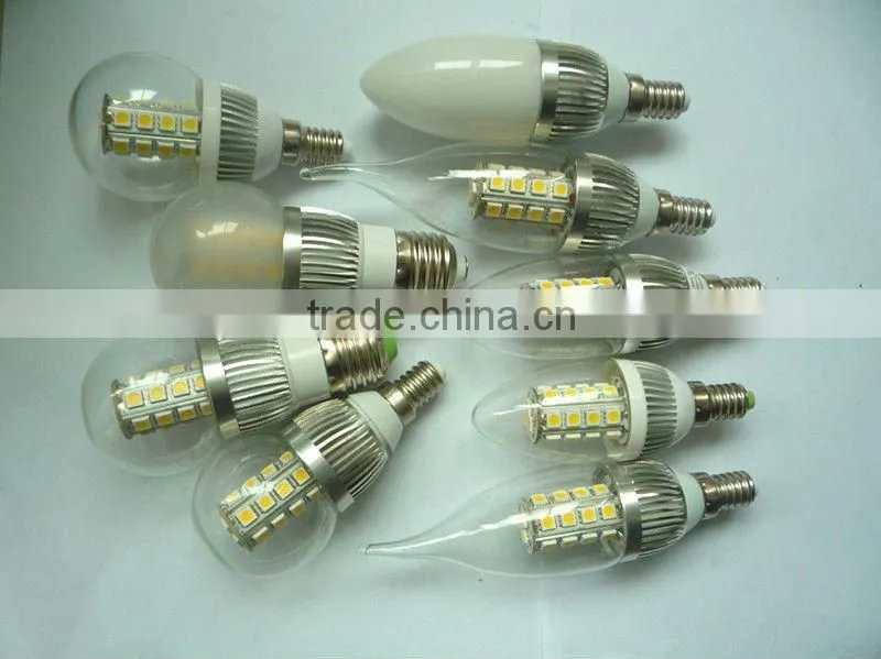 6W 5050 SMD LED Candle Light Bulb, 85~265V, Factory Price