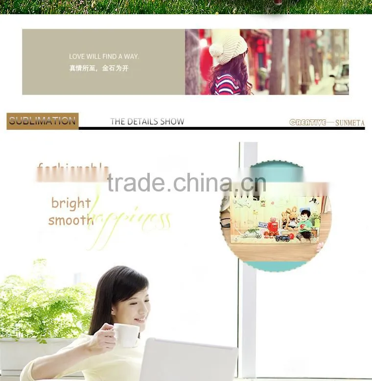 Glass photo frame for sublimation print from SUNMETA company