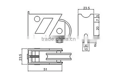 Aluminium Sliding Door&Window Pulley, Window Pulley