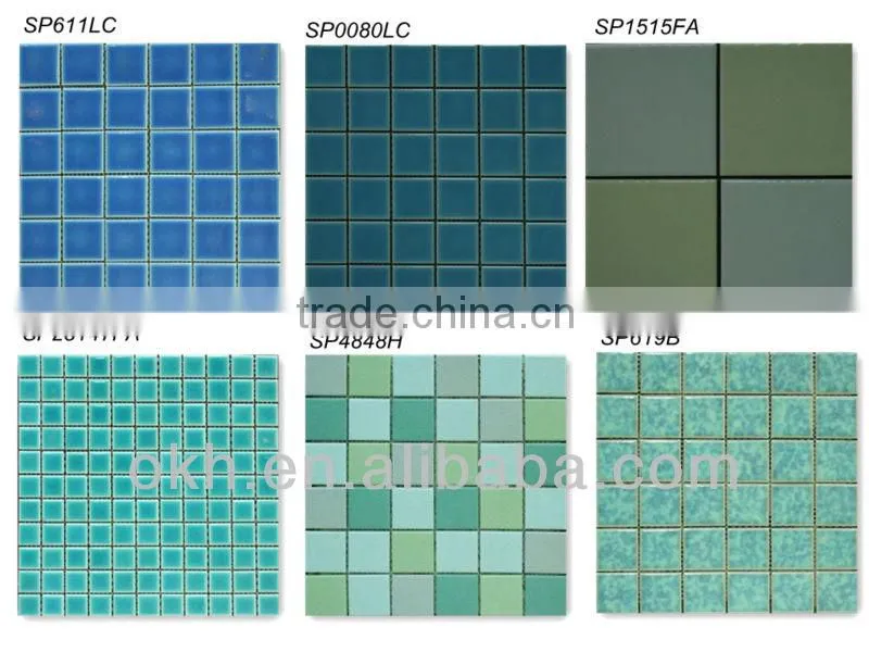 Blue color mosaic tile