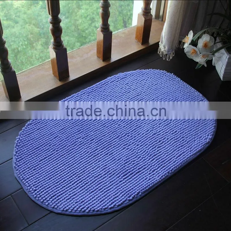 chenille short pile door mat with anti slip base