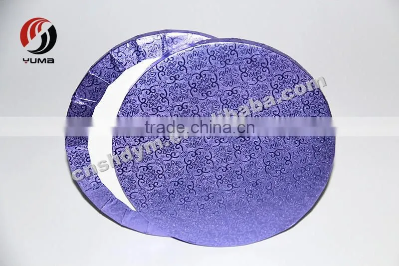 disposable colorful round foil cake drum