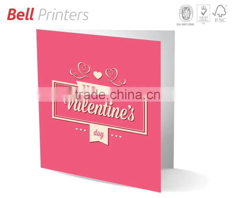 Top selling Valentine day greeting card with quality finishing