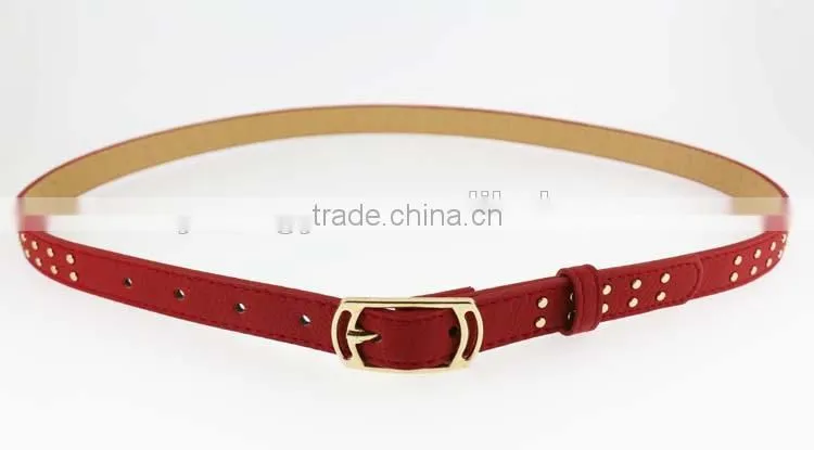 Women's Fashion leather stud belt with shiny accessories in yiwu