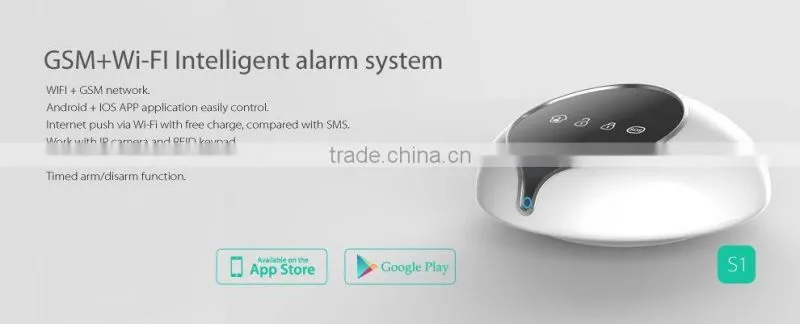 Newest TCP/IP smart home automation WiFi alarm system with IP camera & GSM WiFi GPRS home alarm system WiFi