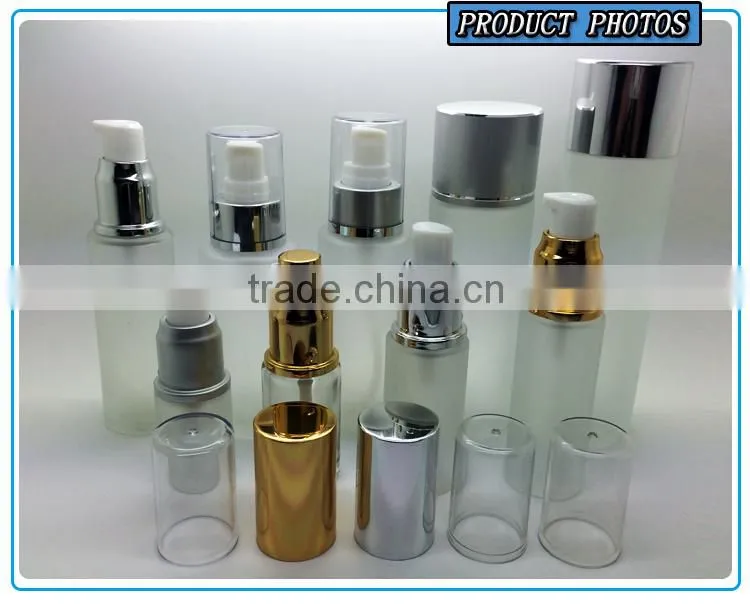Frosted cosmetic glass bottle and cosmetic glass cream jar