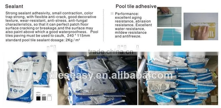 240x115 black glossy glazed swimming pool tile