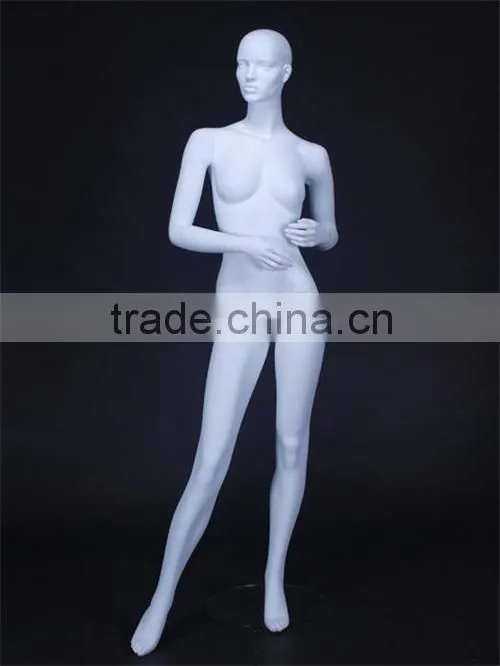 Christmas window display female mannequins with abstract face
