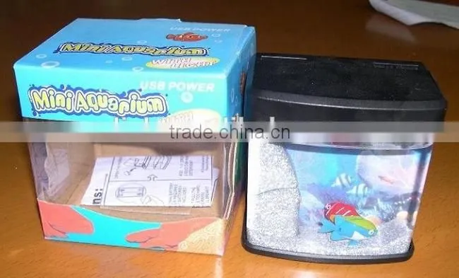 Mini USB Desktop Artificial Fish Tank Aquarium