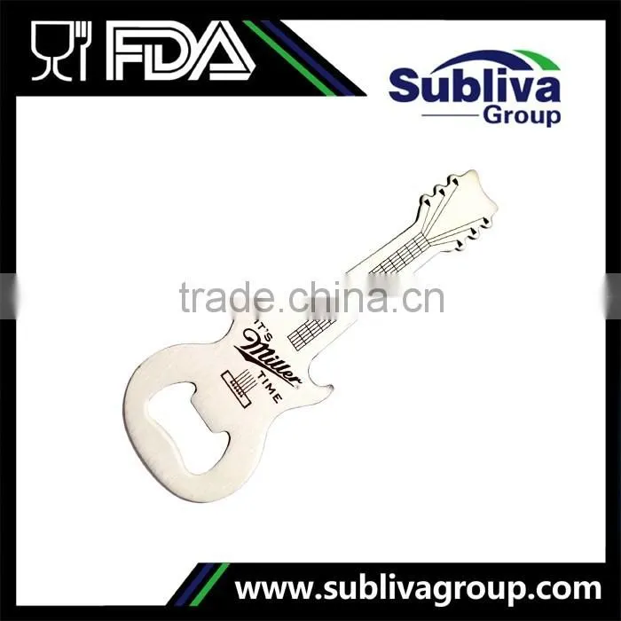 Wholesale Stainless Steel Guita Shape Custom Bottle Opener