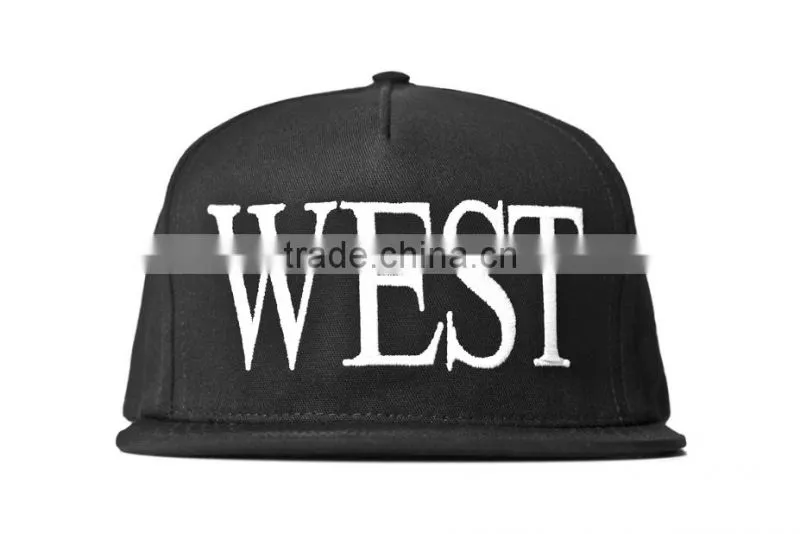 big letters embroidery 5 panel for wholesale attractive flat brim hats