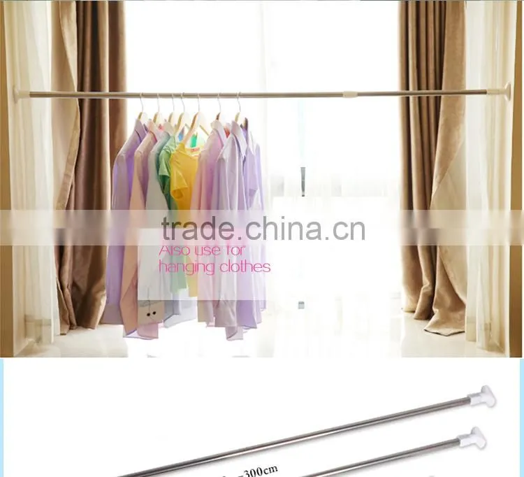 Straight adjustable shower curtain rod,factory supplies portable shower curtain rod,stainless steel adjustable shower rod