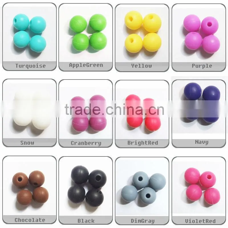 Silicone beads wholesale,loose silicone beads for teething jewelry,bpa free silicone beads for baby