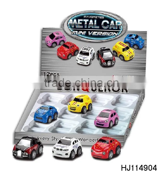 1:36 Metal Model Car Toys For Kids Gift, 2015 NEW Product Alloy Pull Back Racing Cars Toys 12pcs/box