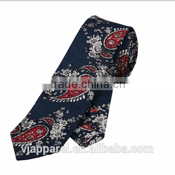 Cotton Tie In Navy Floral